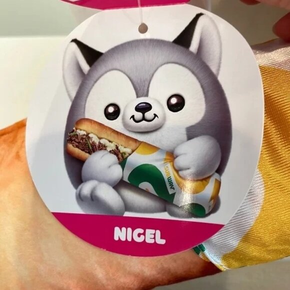NEW! 14” Nigel the Husky Dog Plush Soft Subway Sub Sandwich Snackles by Zuru NWT - Picture 5 of 5